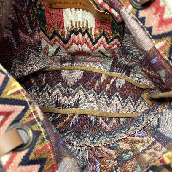 Ray L A Boho TapestryTote Bag Fringe Woven Tapestry Large Shoulder Purse - Picture 9 of 9
